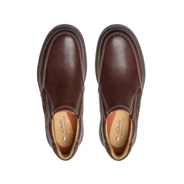 Clarks Men's Un Briley Step Leather Wide Mahogany - Image 3