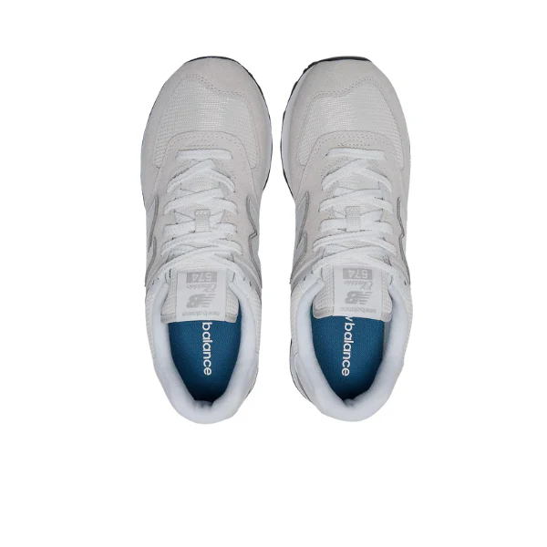 New Balance Men's 574 White/Grey - Image 3